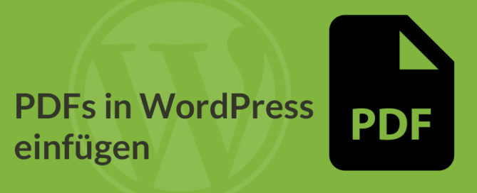 WordPress PDF einbinden